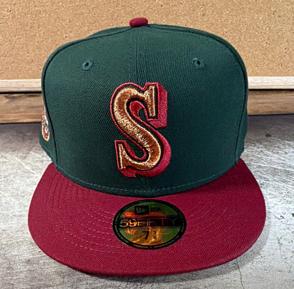 Exclusive European Release New Era 59FIFTY Fitted Hat Seattle Mariners Sz 7 3/8